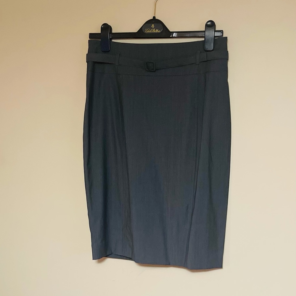 Dark Grey Pencil Skirt - Teenflo